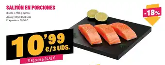 Salmón en porciones