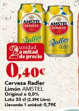 Gadis Amstel cerveza radler limón oferta
