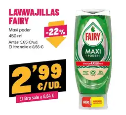 AhorraMas Fairy lavavajillas maxi poder oferta