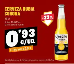 AhorraMas Corona cerveza rubia oferta
