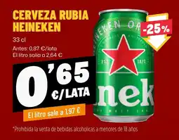 AhorraMas Heineken cerveza rubia oferta