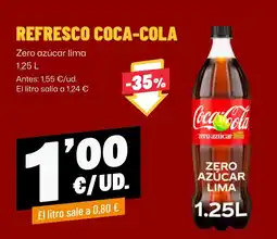 AhorraMas Coca-Cola zero azúcar lima oferta