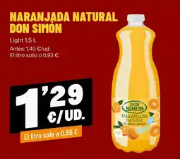 AhorraMas Don Simon naranjada natural light oferta