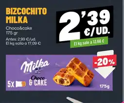 AhorraMas Milka bizcochito choco & cake oferta