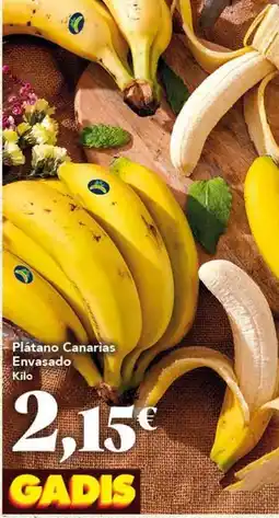 Gadis Plátano canarias envasado oferta