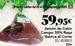 Gadis Rubio - jamón de cebo 50% raza ibérica al corte oferta