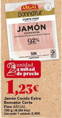 Gadis Argal - jamón cocido extra bonnatur corte fino oferta