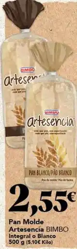 Gadis Bimbo - pan molde artesencia integral o blanco oferta