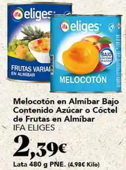 Gadis Ifa eliges - melocoton en almibar bajo contenido azucar o coctel de frutas en almibar oferta