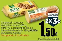 Unide Supermercados Gullón galletas sin azúcares oferta