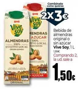 Unide Supermercados Vive Soy bebida de almendras oferta