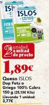 Gadis Islos - queso dop feta o griego 100% cabra oferta