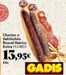 Gadis Chorizo o salchichon roscal iberico extra oferta