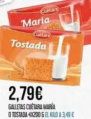 Claudio Cuétara - galletas maria o tostada oferta