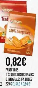 Claudio Eliges - panecillos tostados tradicionales o integrales oferta