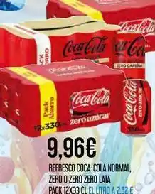 Claudio Coca-cola - refresco normal, zero o zero zero zero oferta