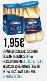Claudio El corte inglés - esparragos blancos cortos cidacos delgados oferta