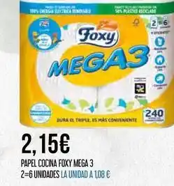 Claudio Foxy - papel cocina mega 3 oferta