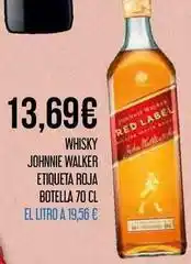 Claudio Walker - etiqueta roja botella oferta