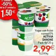 SPAR Danone - yogur con frutas normal/0% activia oferta