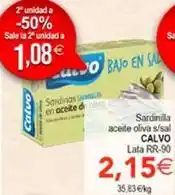SPAR Calvo - sardinilla aceite oliva s/sal oferta