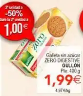 SPAR Gullón - zero digestive galleta sin azúcar oferta