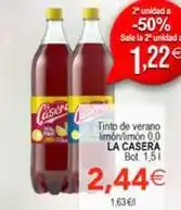 SPAR La casera - tinto de verano limón/limón 0,0 oferta