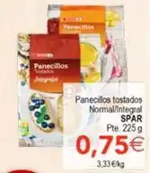 SPAR Spar - panecillos tostados normal/integral oferta