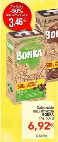 SPAR Bonka - café molido natural/mezcla oferta