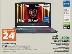El Corte Inglés Msi - portátil gaming oferta