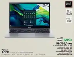 El Corte Inglés Acer - portàtil oferta
