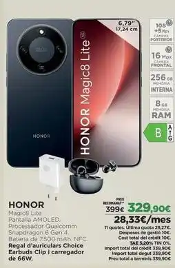 El Corte Inglés Honor - magica lite pantalla amoled oferta