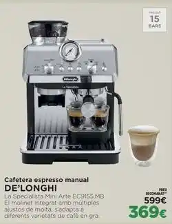 El Corte Inglés De'longhi - cafetera espresso manual oferta