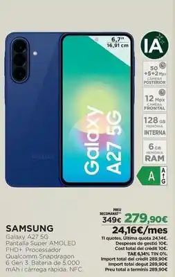 El Corte Inglés Samsung - galaxy a27 5g oferta