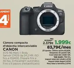 El Corte Inglés Canon - cámera compac d'objectiu intercanviable oferta