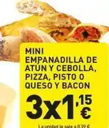 Hiperber Mini empanadilla de atun y cebolla, pizza, pisto o queso y bacon oferta