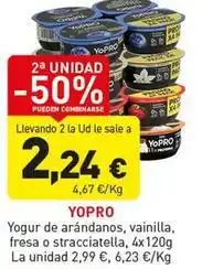 Hiperber Yopro - yogur de arandanos, vainilla, fresa o stracciatella oferta