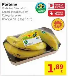Alcampo Origen - plátano oferta
