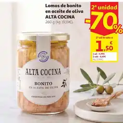 Alcampo Alta cocina - lomos de bonito en aceite de oliva oferta