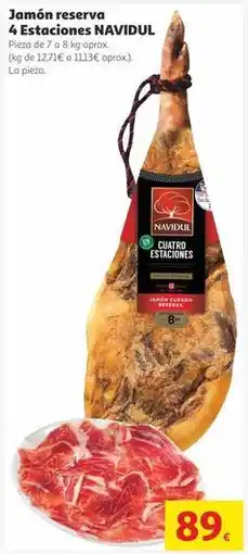 Alcampo Navidul - jamon reserva 4 estaciones oferta