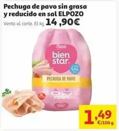 Alcampo Elpozo - pechuga de pavo sin grasa y reducido en sal oferta