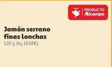 Alcampo Auchan - jamón serrano finas lonchas oferta