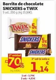 Alcampo Snickers - barrita de chocolate oferta