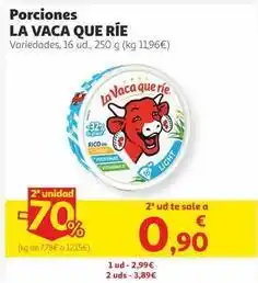 Alcampo La vaca que ríe - porciones oferta
