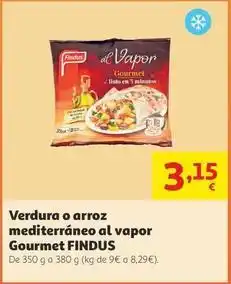 Alcampo Findus - verdura o arroz mediterráneo al vapor gourmet oferta