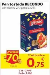 Alcampo Recondo - pan tostado oferta