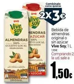 Unide Supermercados Pascual - bebida de almendras original o sin azucar vivesoy oferta