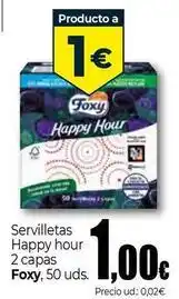 Unide Supermercados Foxy - servilletas happy hour oferta
