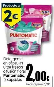 Unide Supermercados Punto matic - detergente en capsulas ultra frescor o fusion floral oferta