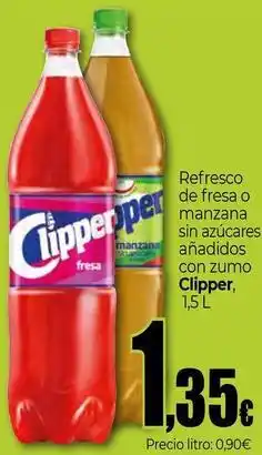 Unide Supermercados Clipper - refresco de fresa o manzana sin azucares anadidos con zumo oferta